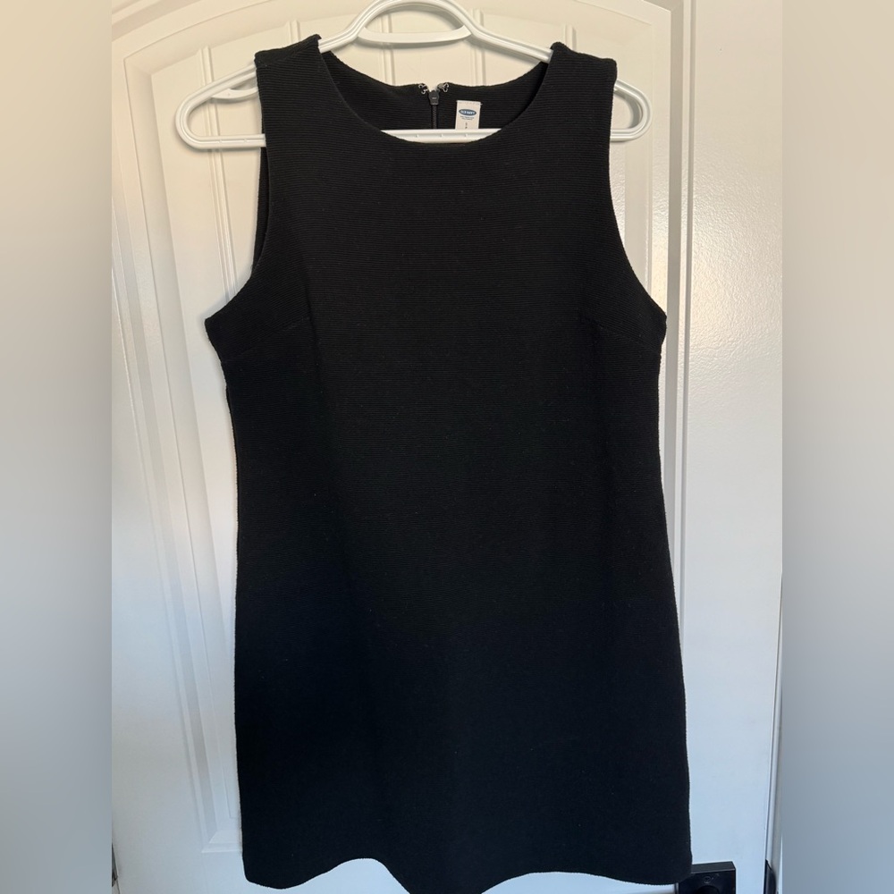 Black Mini Dress Crew Neck Sleeveless